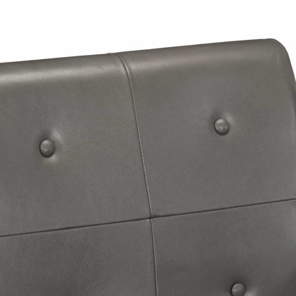 vidaXL Sessel Grau Echtleder