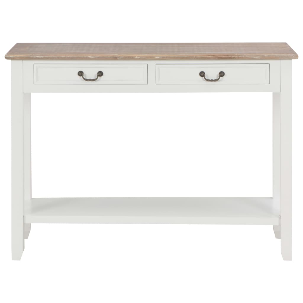 vidaXL Konsolentisch Weiß 110 x 35 x 80 cm Holz