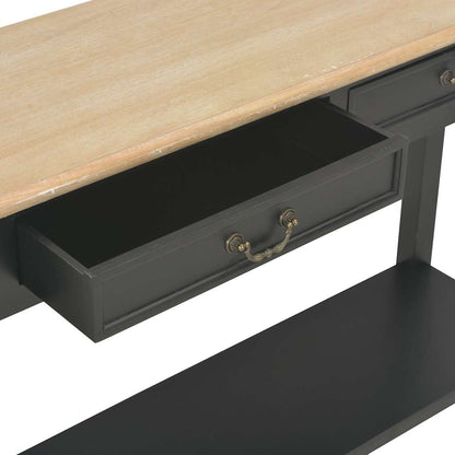 vidaXL Konsolentisch Schwarz 110 x 35 x 80 cm Holz