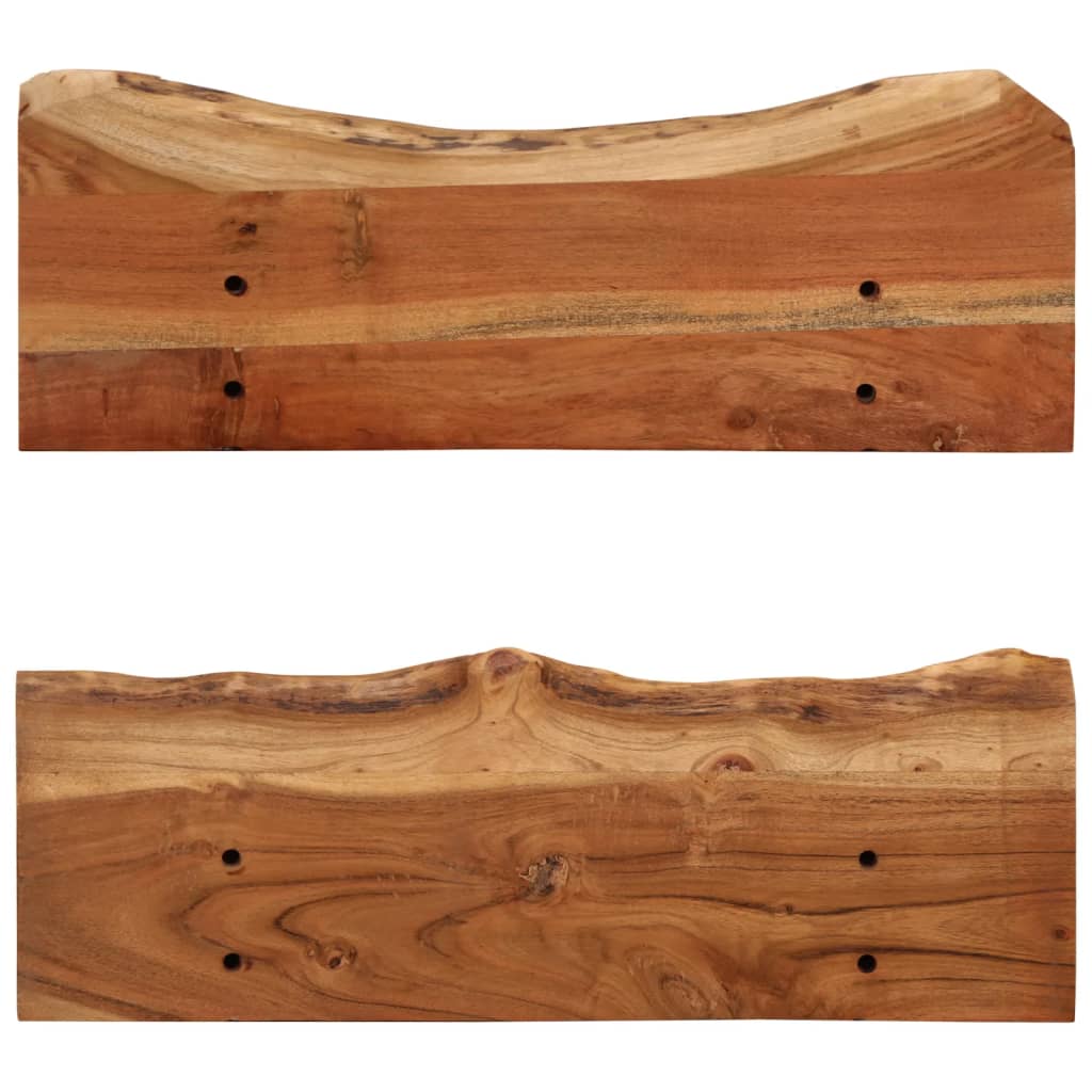 vidaXL Wandregale 2 Stk. 60 x 20 x 18 cm Massivholz Akazie