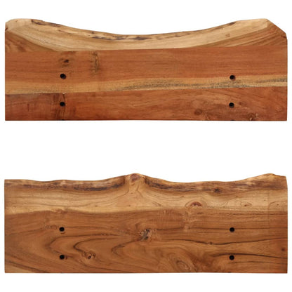 vidaXL Wandregale 2 Stk. 60 x 20 x 18 cm Massivholz Akazie