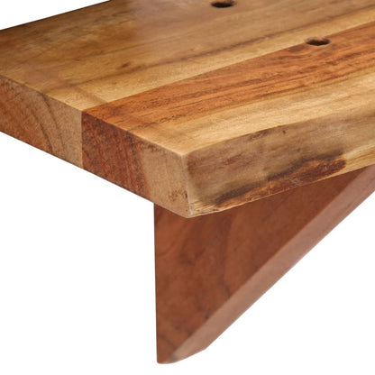 vidaXL Wandregale 2 Stk. 60 x 20 x 18 cm Massivholz Akazie