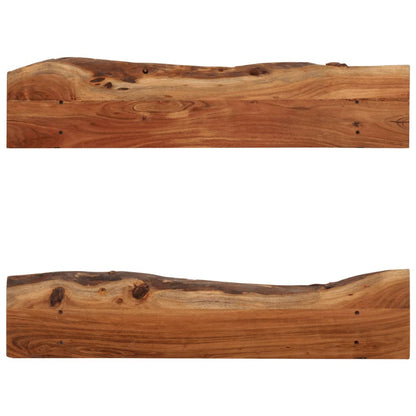 vidaXL Wandregale 2 Stk. 90 x 20 x 18 cm Massivholz Akazie