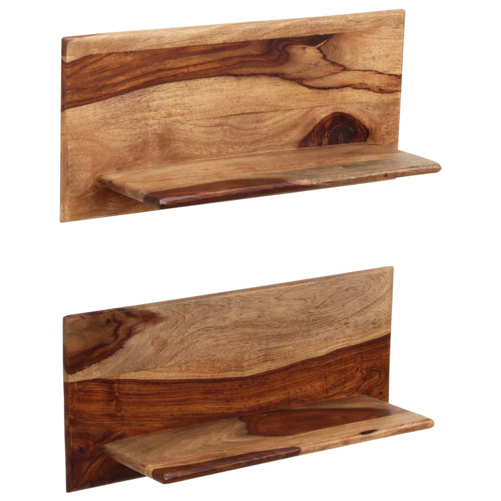 vidaXL Étagères murales 2 pcs 58x26x20 cm bois d'acacia massif