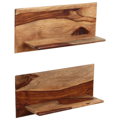 vidaXL Étagères murales 2 pcs 58x26x20 cm bois d'acacia massif