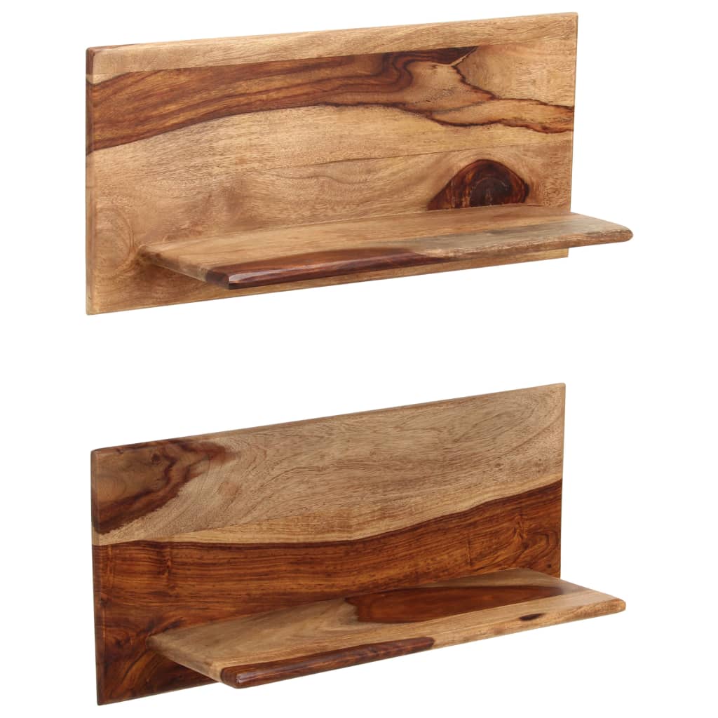 vidaXL Étagères murales 2 pcs 58x26x20 cm bois d'acacia massif
