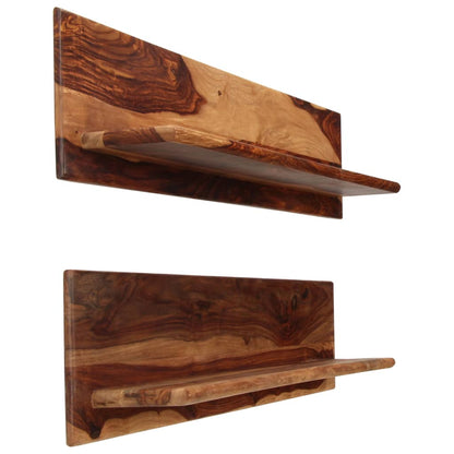 vidaXL Wandregale 2 Stk. 118x26x20 cm Massivholz Akazie
