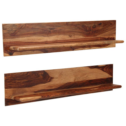 vidaXL Wandregale 2 Stk. 118x26x20 cm Massivholz Akazie