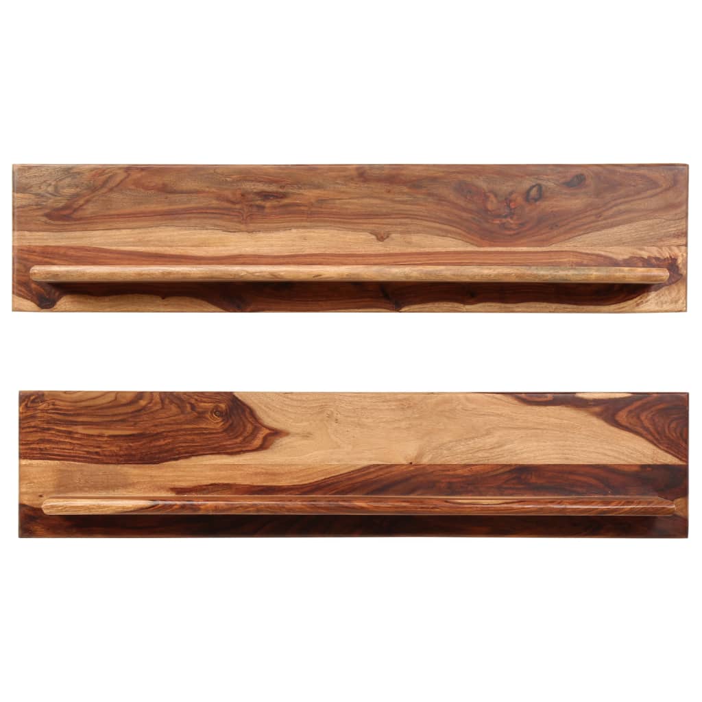 vidaXL Wandregale 2 Stk. 118x26x20 cm Massivholz Akazie