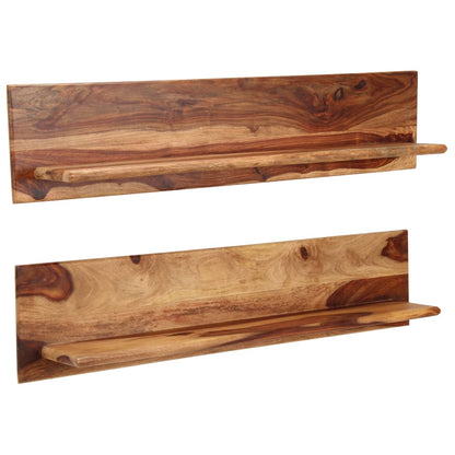vidaXL Wandregale 2 Stk. 118x26x20 cm Massivholz Akazie