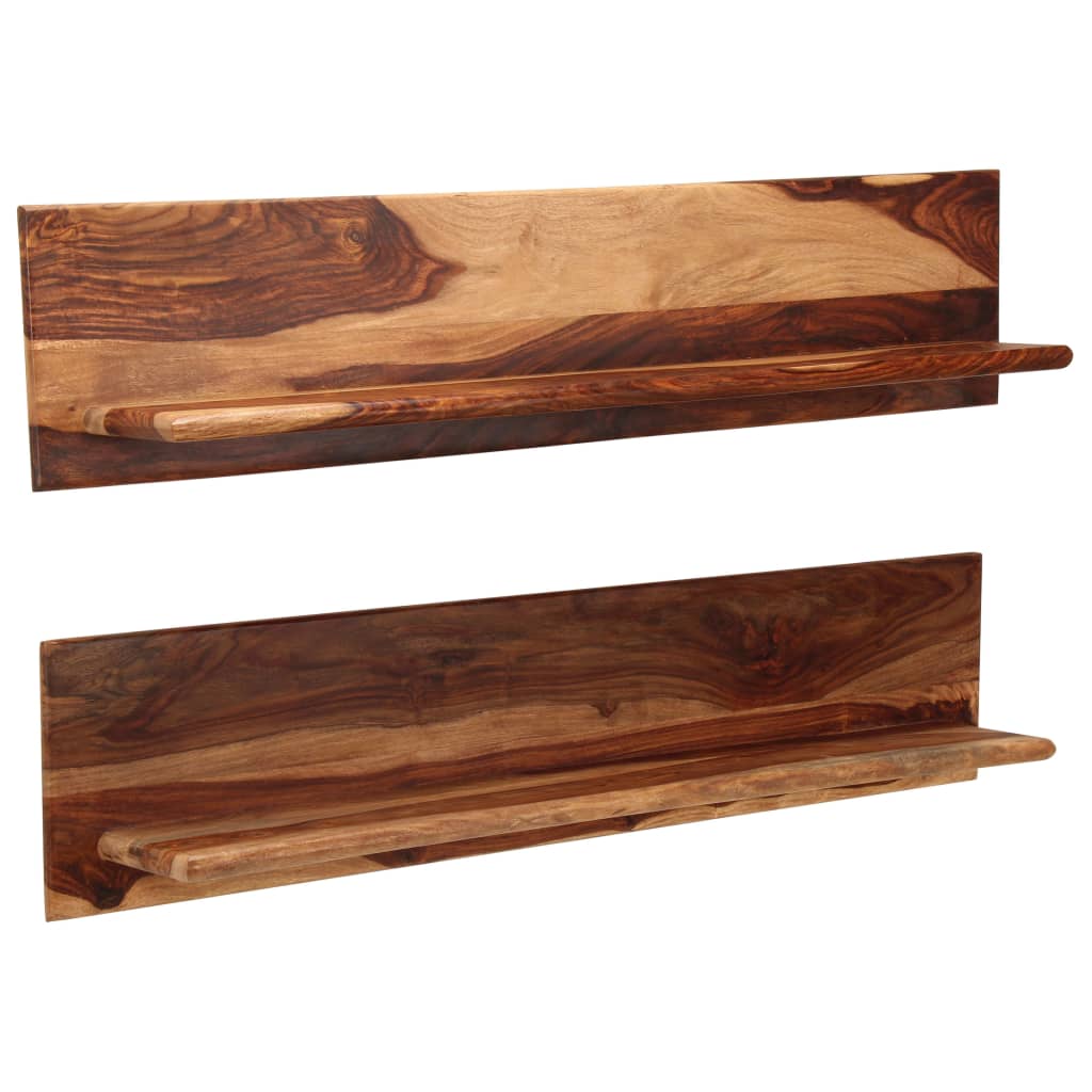 vidaXL Wandregale 2 Stk. 118x26x20 cm Massivholz Akazie