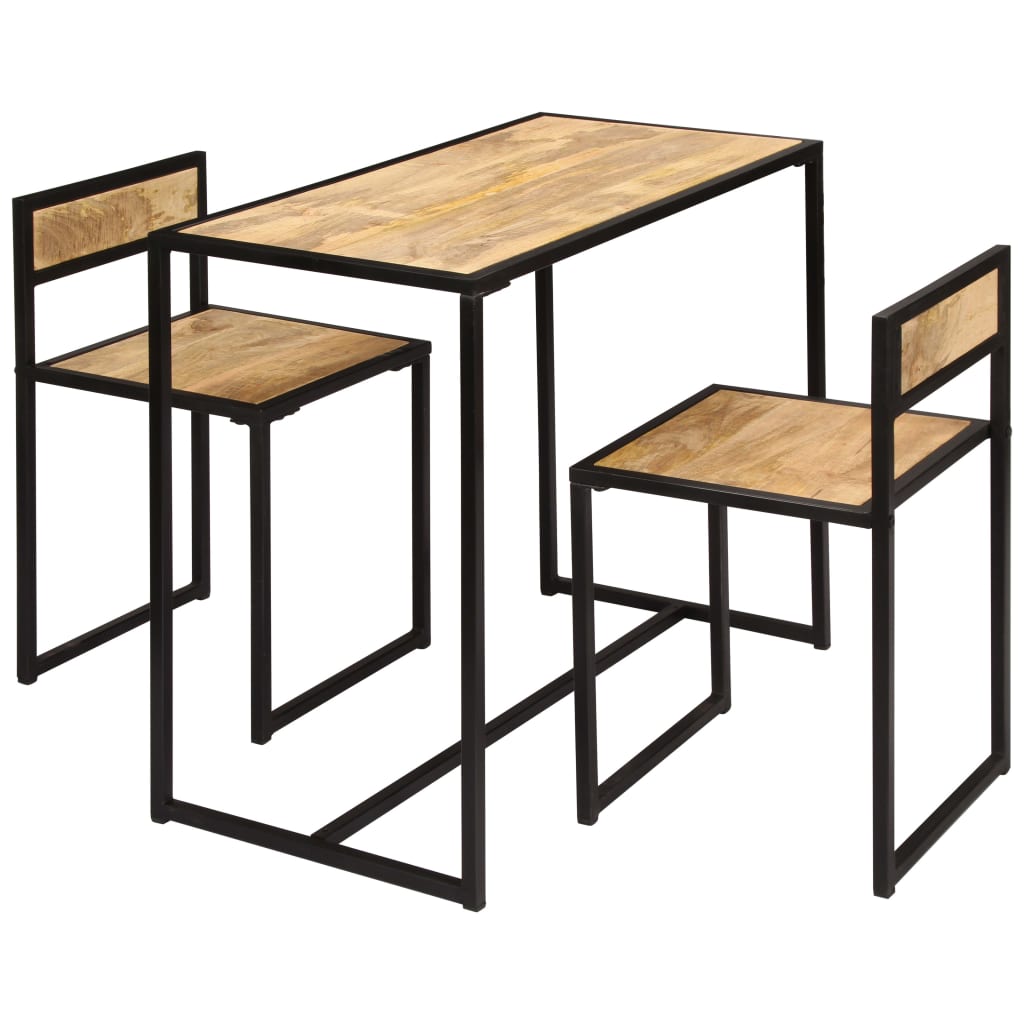 vidaXL Ensemble de salle à manger 3 pièces en bois de manguier massif
