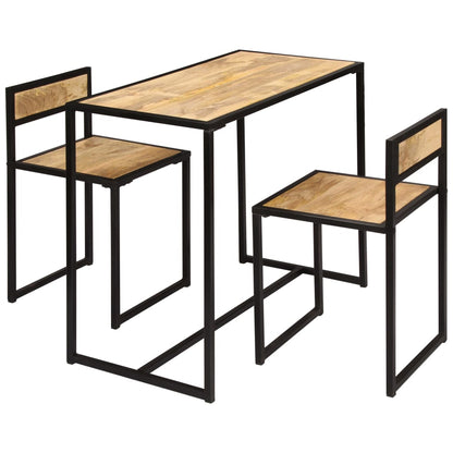 vidaXL Ensemble de salle à manger 3 pièces en bois de manguier massif