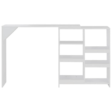 vidaXL Bartisch mit Beweglichem Regal Weiß 138x39x110 cm