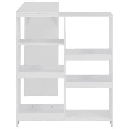 vidaXL Bartisch mit Beweglichem Regal Weiß 138x39x110 cm