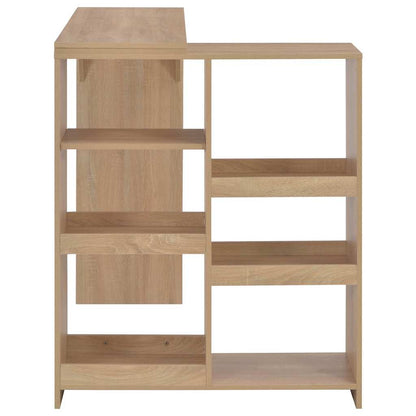 vidaXL Bartisch mit Beweglichem Regal Eichenbraun 138x39x110 cm