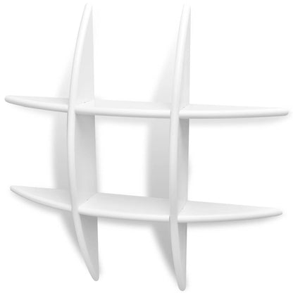 vidaXL Étagères murales 2 pcs Blanc