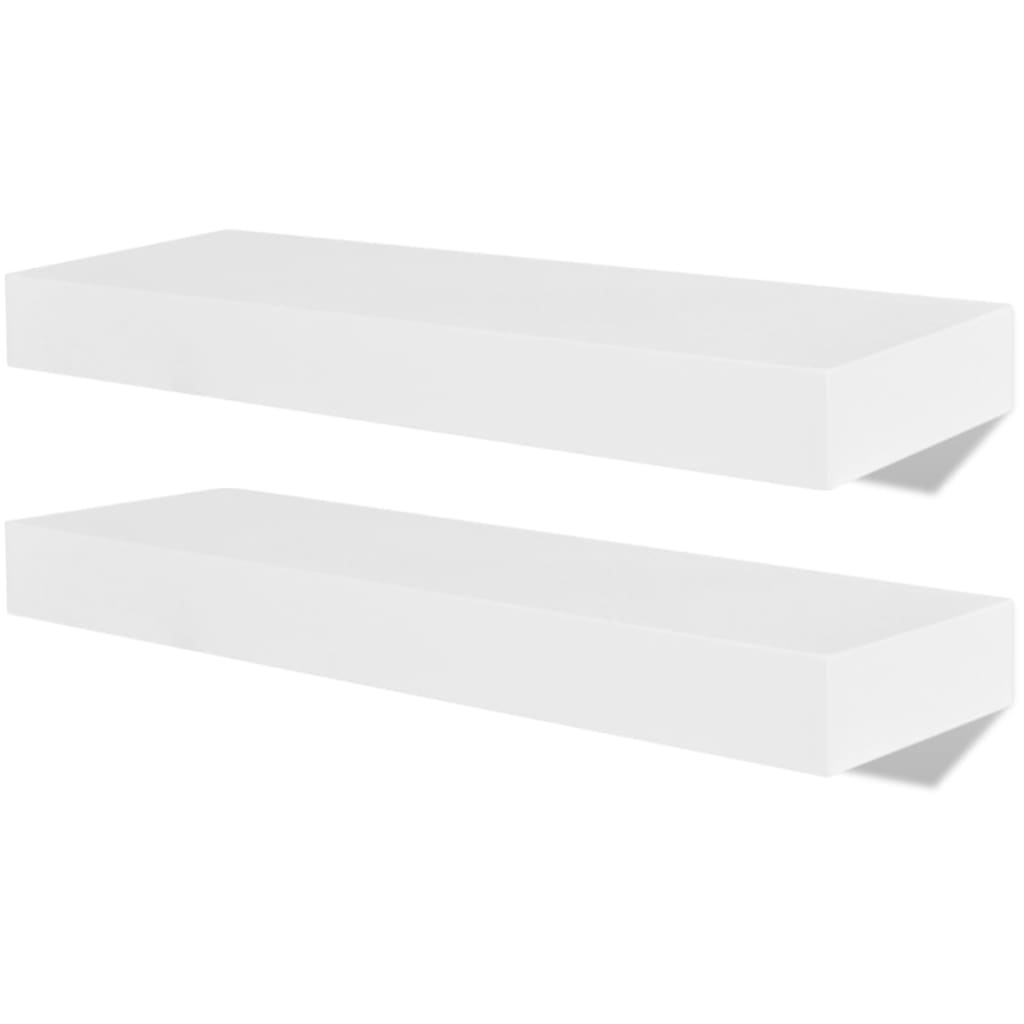 vidaXL Étagères murales 4 pcs Blanc 40 cm