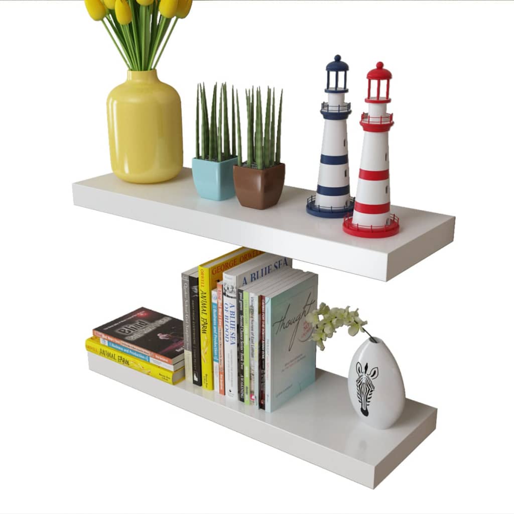 vidaXL Étagères murales 4 pcs Blanc 60 cm