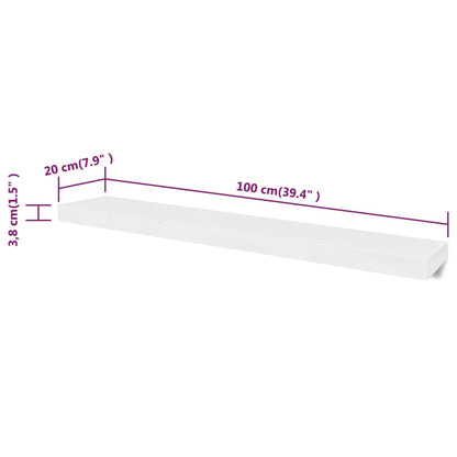 vidaXL Étagères murales 4 pcs Blanc 100 cm