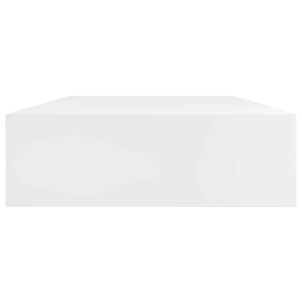 Wandregal Hängeregal mit Schubladen 2 Stk. Weiß 80 cm