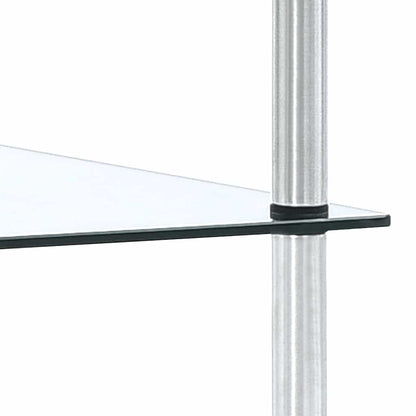 vidaXL Regal mit 4 Ablagen Transparent 40x40x100 cm Hartglas
