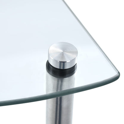 vidaXL Regal mit 5 Ablagen Transparent 30x30x130 cm Hartglas