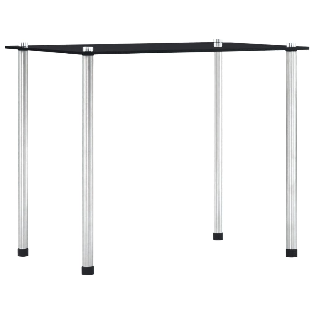 vidaXL Satztische 3 Stk. Schwarz Hartglas