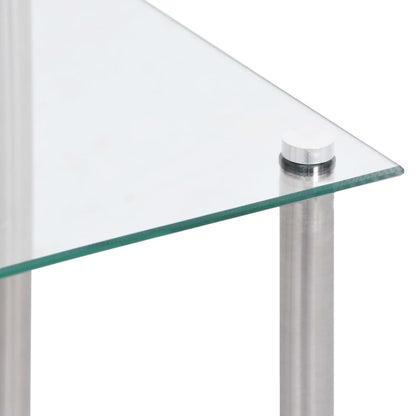 vidaXL Satztische 3-tlg. Transparent Hartglas