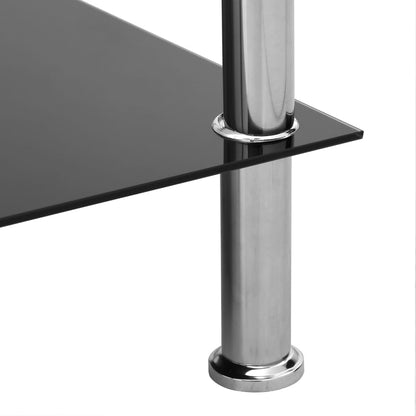 vidaXL Beistelltisch Transparent 45x50x45 cm Hartglas