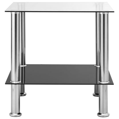 vidaXL Beistelltisch Transparent 45x50x45 cm Hartglas