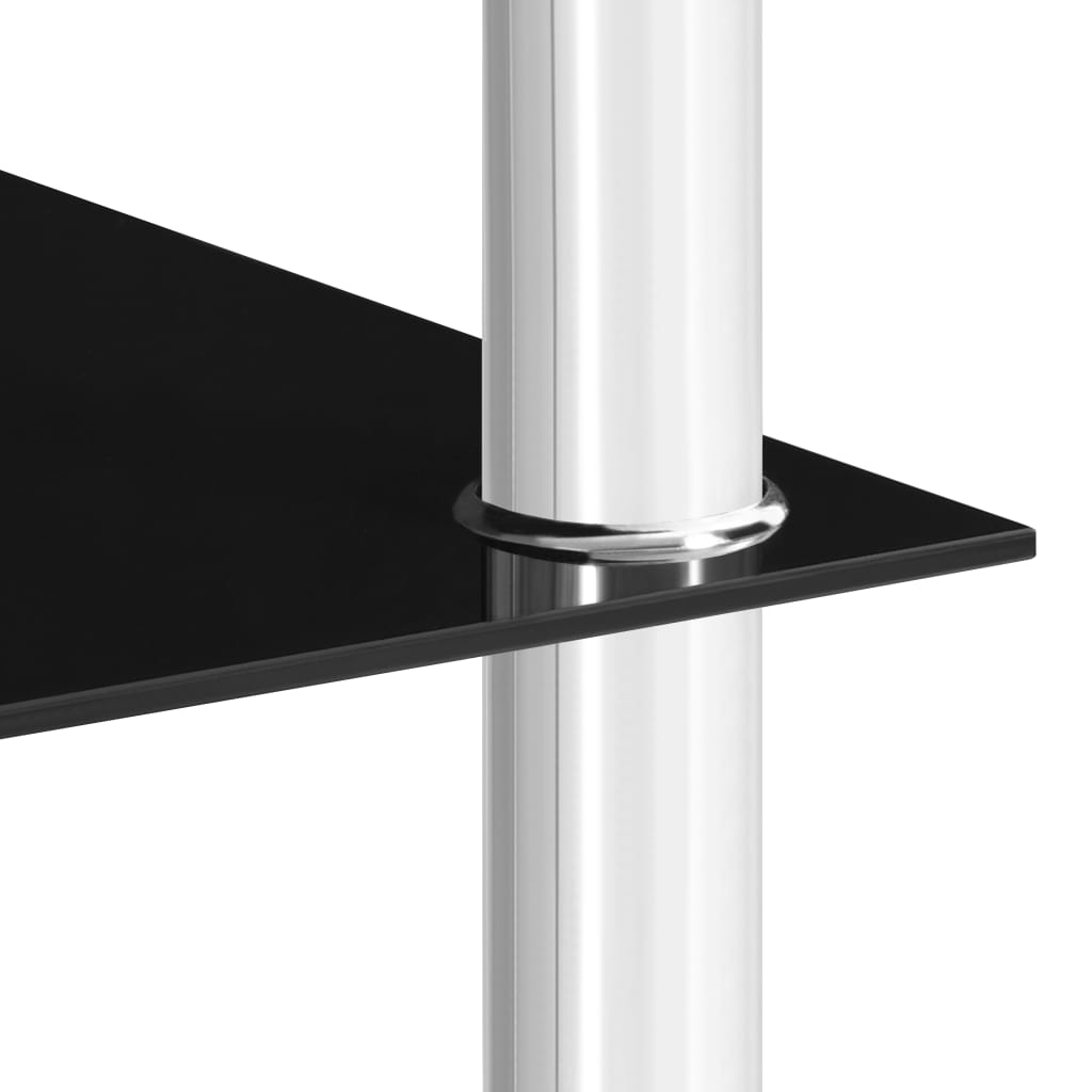 vidaXL Beistelltisch Schwarz 45x50x45 cm Hartglas