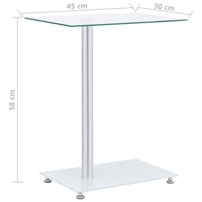 vidaXL Beistelltisch U-Form Transparent 45x30x58 cm Hartglas