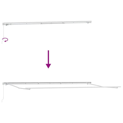 Markisenrahmen Weiß 600 x 300 cm Aluminium