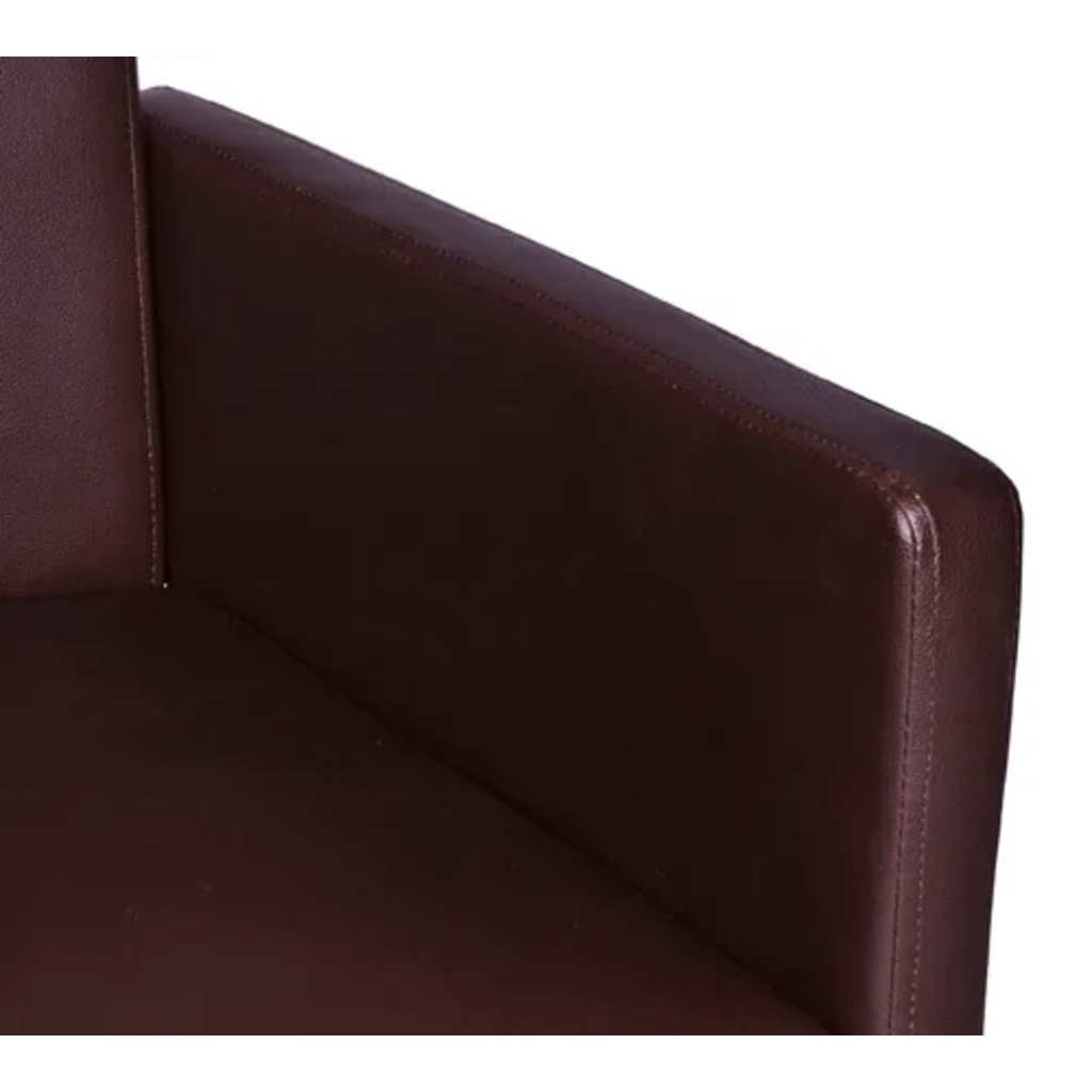 vidaXL Esszimmerstühle 2 Stk. Braun Kunstleder