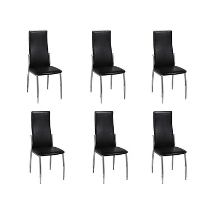 vidaXL Esszimmerstühle 6 Stk. Schwarz Kunstleder