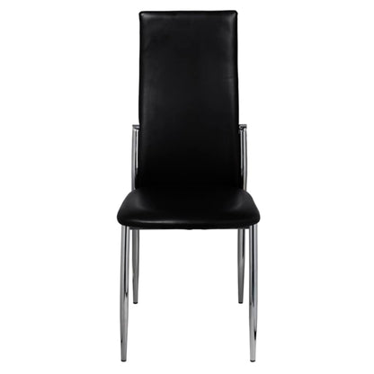 vidaXL Esszimmerstühle 6 Stk. Schwarz Kunstleder
