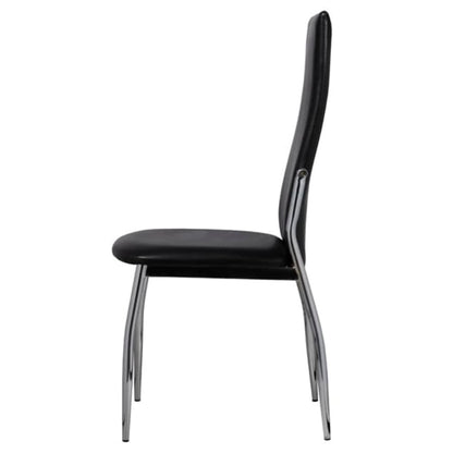vidaXL Esszimmerstühle 6 Stk. Schwarz Kunstleder