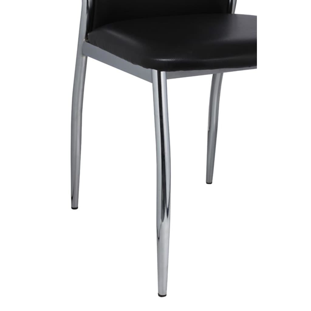 vidaXL Esszimmerstühle 6 Stk. Schwarz Kunstleder