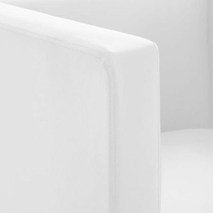 vidaXL Würfel-Sessel Weiß Kunstleder