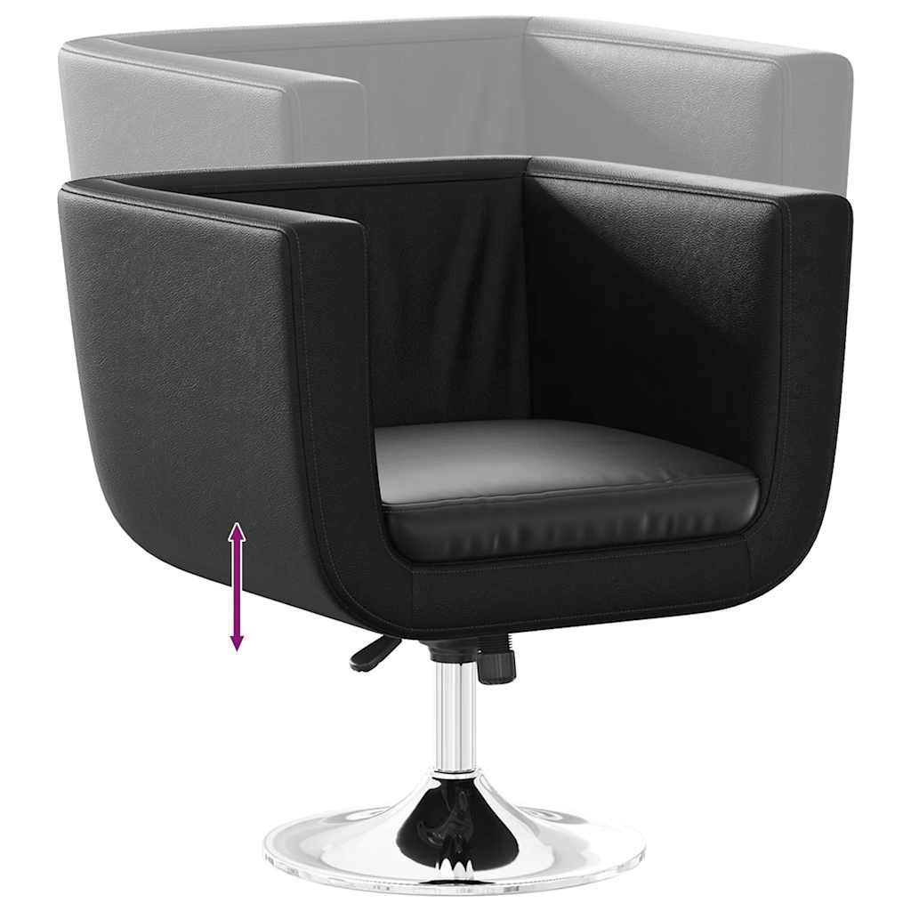 vidaXL Barsessel 2 Stk. Kunstleder Schwarz