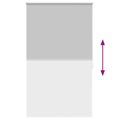 vidaXL Store occultant 124,4 x 175 cm, largeur de tissu 120 cm, gris