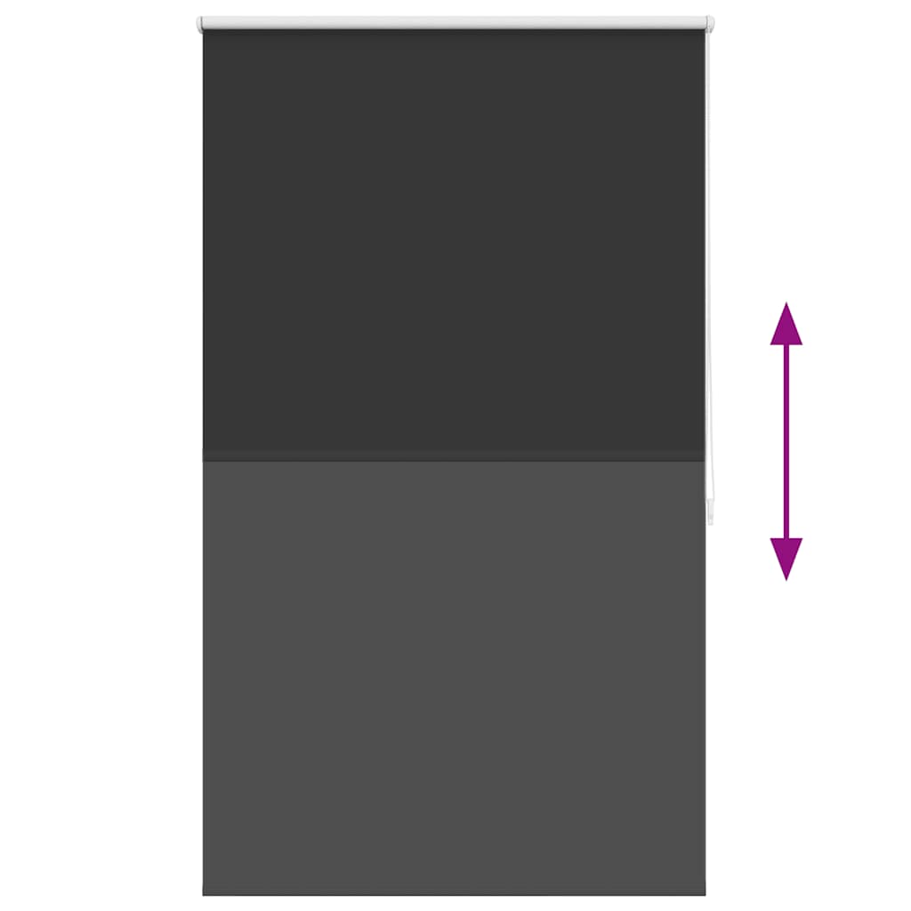 vidaXL Store occultant 124,4 x 175 cm, largeur de tissu 120 cm, noir