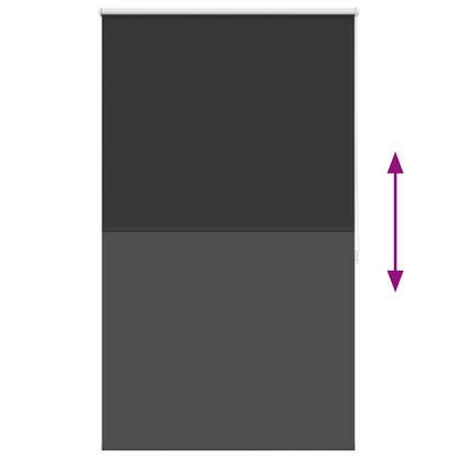 vidaXL Store occultant 124,4 x 175 cm, largeur de tissu 120 cm, noir