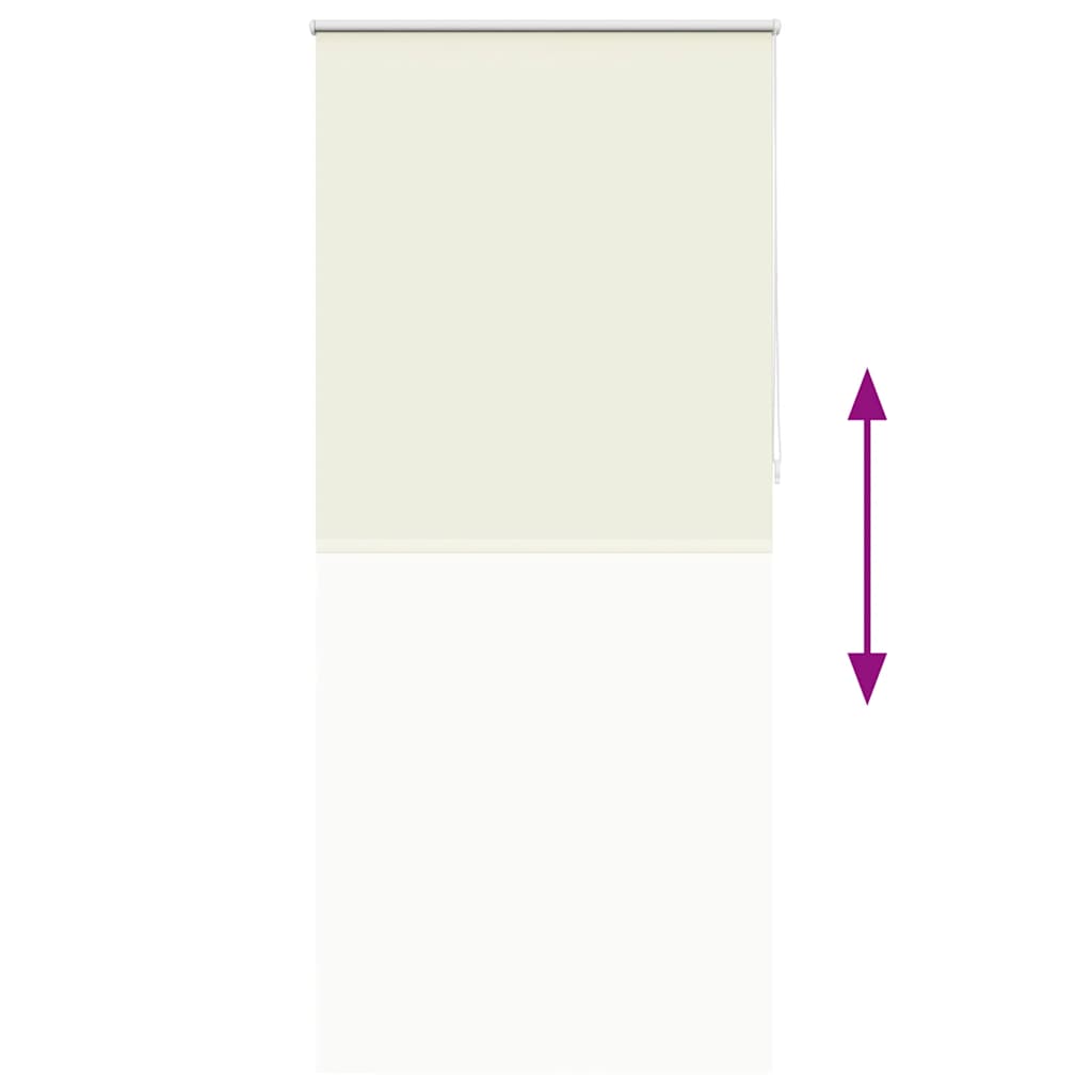 vidaXL Verdunkelungsrollo 84,4 x 230 cm, Stoffbreite 80 cm, Gebrochen Weiß