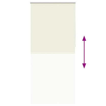 vidaXL Verdunkelungsrollo 84,4 x 230 cm, Stoffbreite 80 cm, Gebrochen Weiß