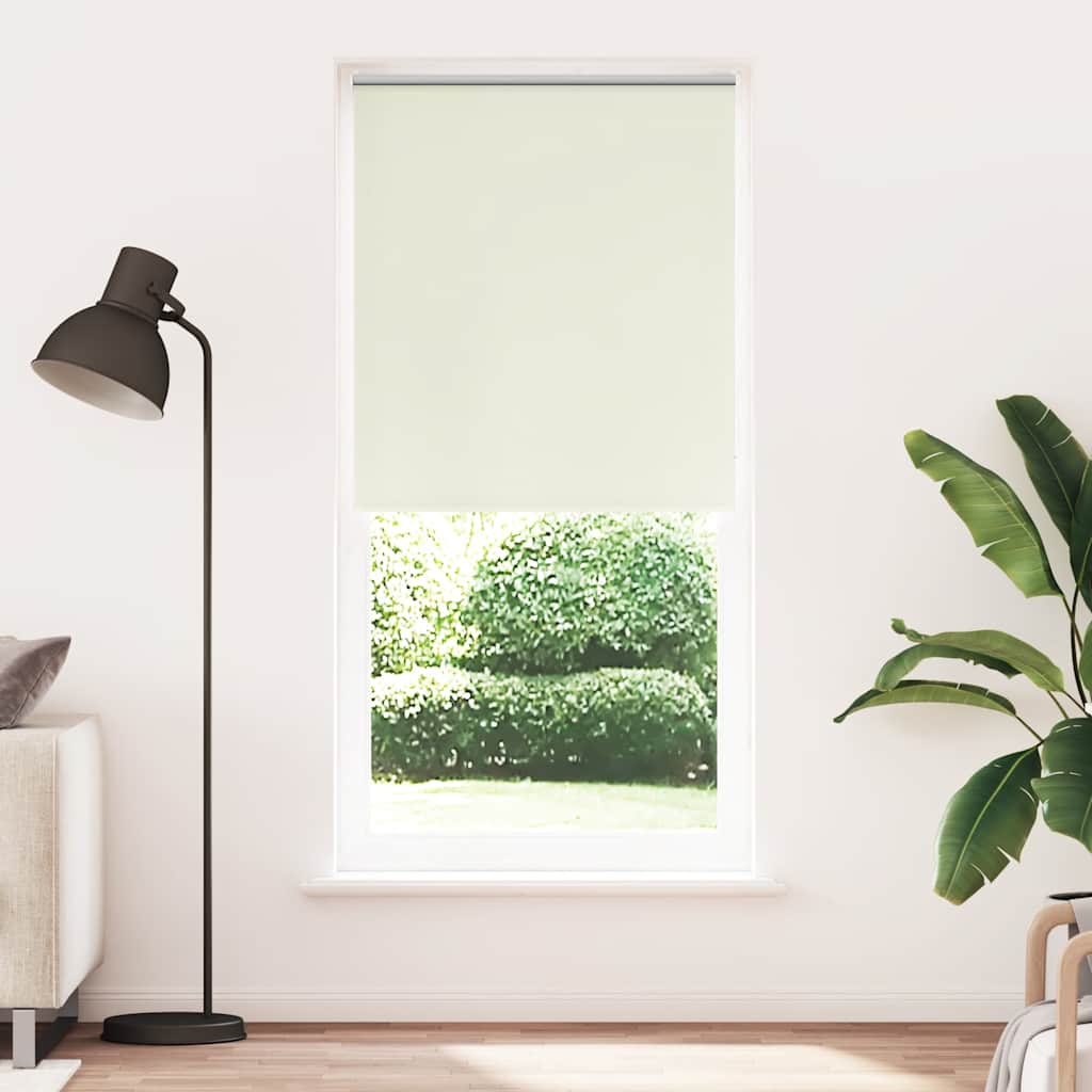 vidaXL Verdunkelungsrollo 84,4 x 230 cm, Stoffbreite 80 cm, Gebrochen Weiß