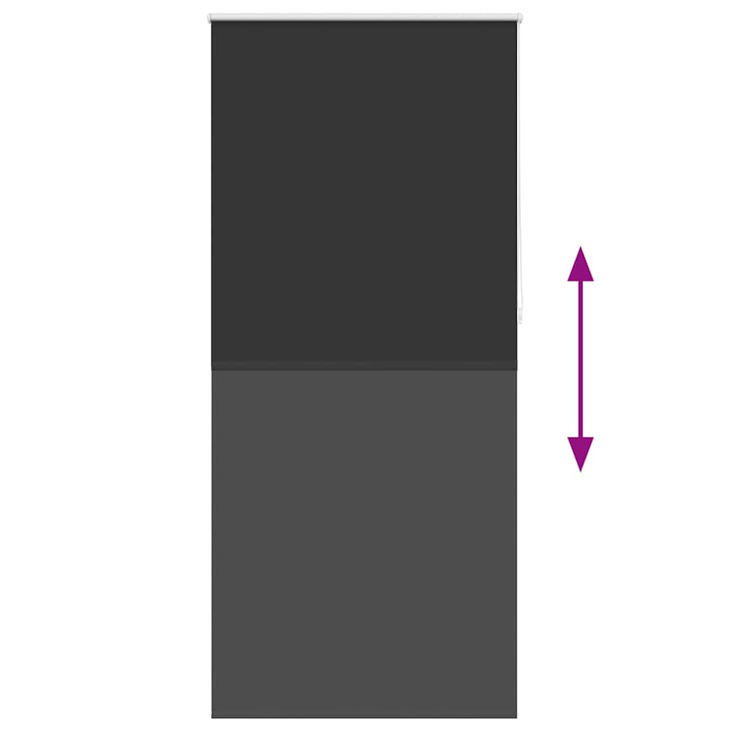 vidaXL Store occultant 84,4 x 230 cm, largeur de tissu 80 cm, noir