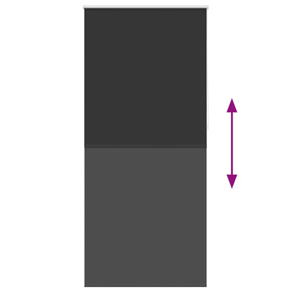 vidaXL Store occultant 84,4 x 230 cm, largeur de tissu 80 cm, noir