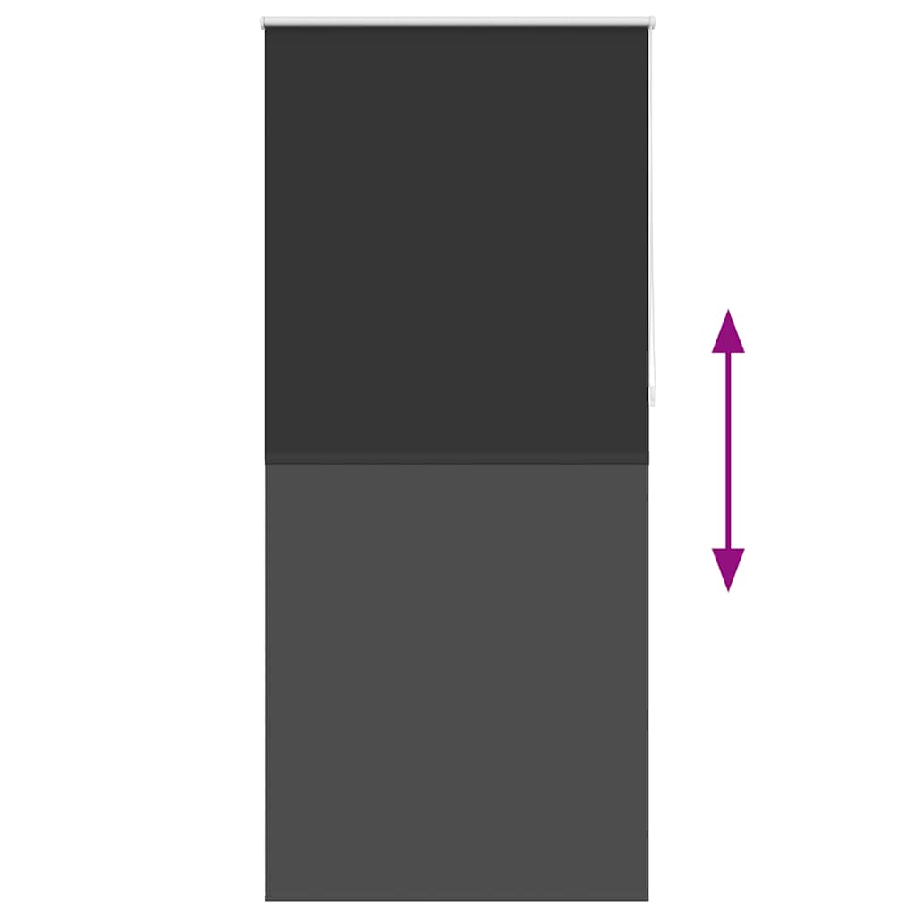 vidaXL Store occultant 124,4 x 230 cm, largeur de tissu 120 cm, noir